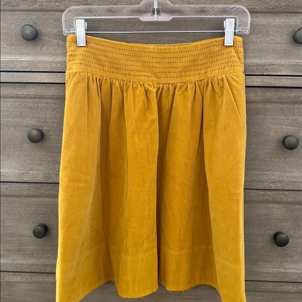 Yellow Corduroy Skirt by Edme & Esyllte from Anthropologie